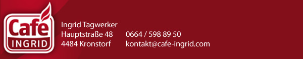 Logo und Adresstext Cafe Ingrid